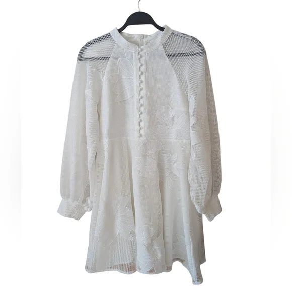 Anthropologie Mare Mare Sabine Embroidered Mesh Bridal Engagement Dress Size M Anthropologie Mare Mare Sabine Embroidered Mesh Bridal Engagement Dress Size M